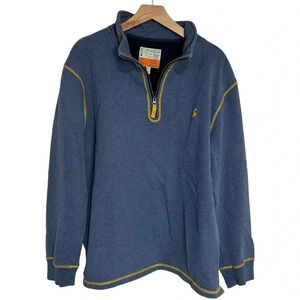 Tom Joules XL smokey blue 1/4 zip heavy weight rugby pull on sweatshirt‎